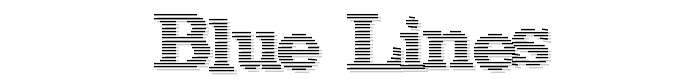 Blue lines font